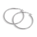 Sterling Silver 2mm Tube Sleeper Hoop Earrings 12mm - 80mm