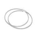 Sterling Silver Diamond Cut 2mm Square Hoop Earrings 12mm - 70mm