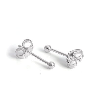 Sterling Silver Lightweight Ball Stud Earrings 1mm - 12mm