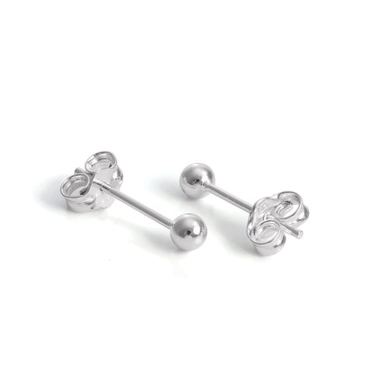 Sterling Silver Lightweight Ball Stud Earrings 1mm - 12mm