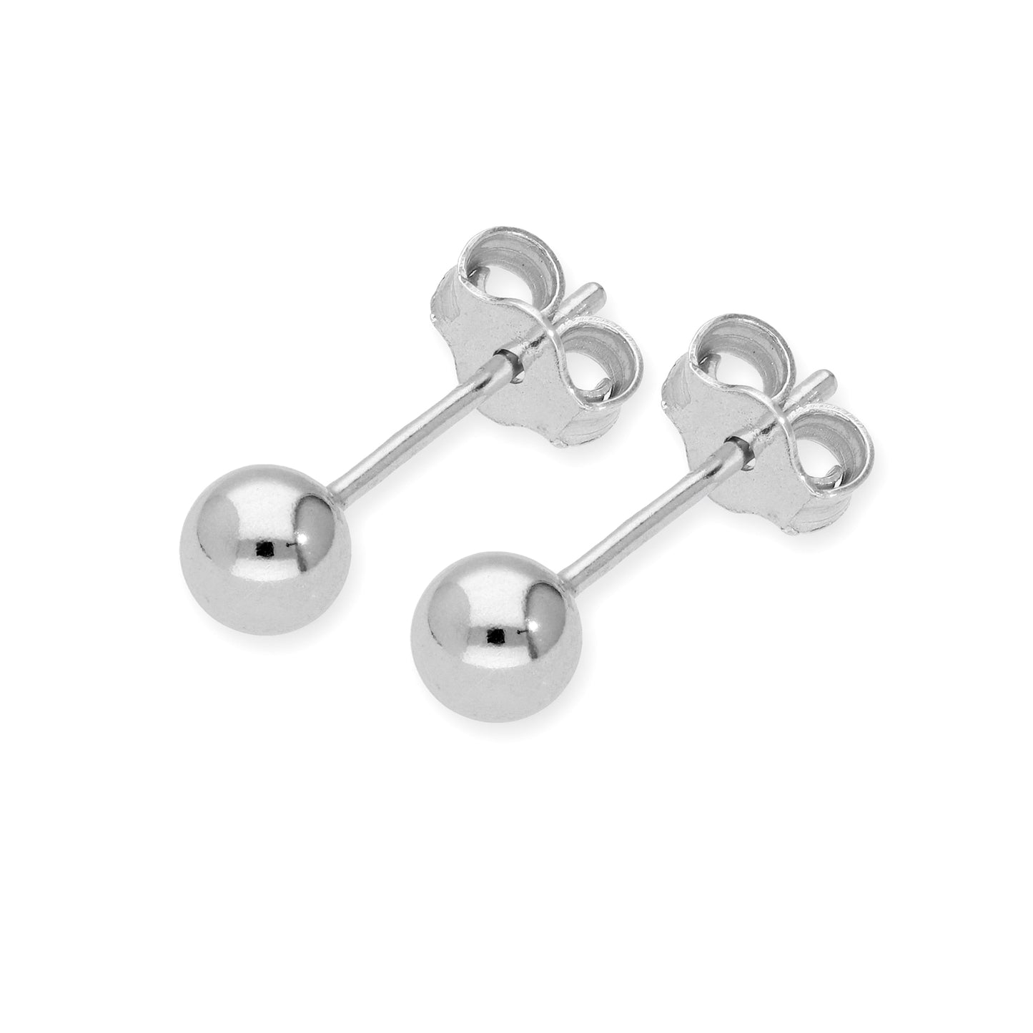 Sterling Silver Lightweight Ball Stud Earrings 1mm - 12mm