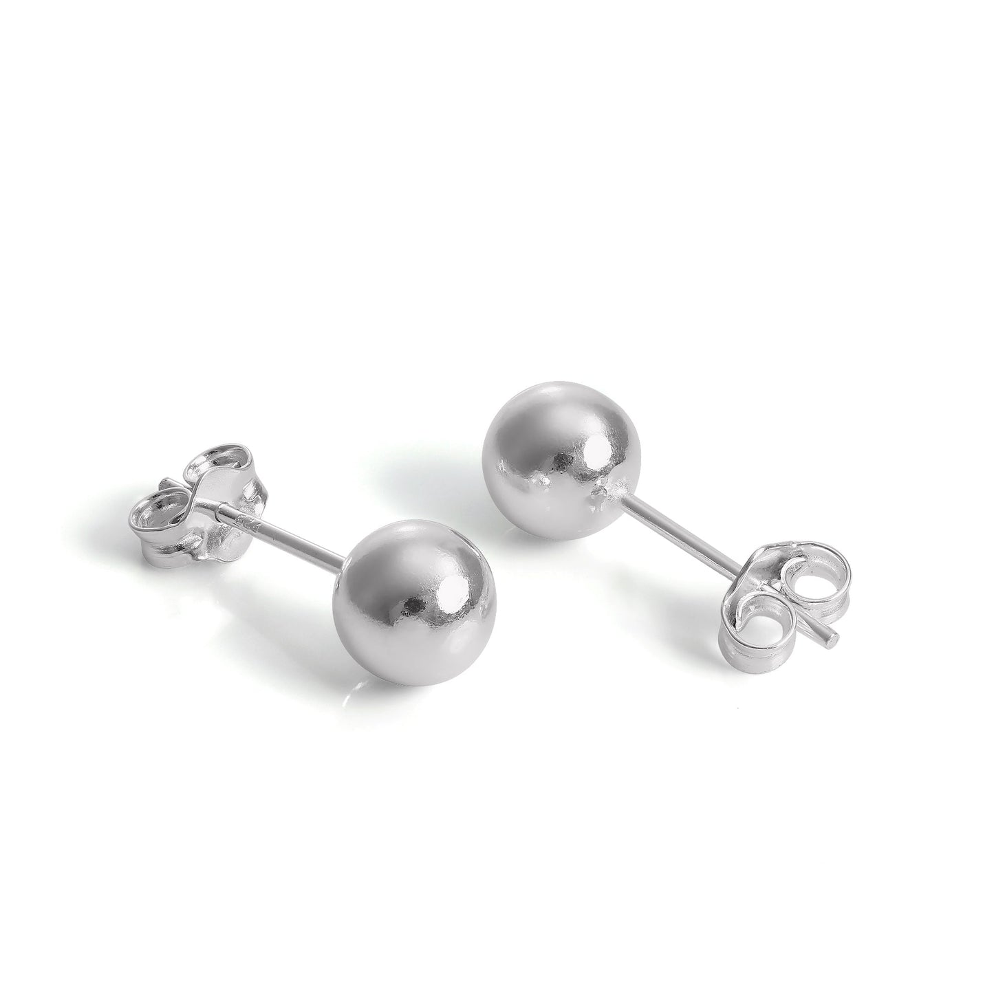 Sterling Silver Lightweight Ball Stud Earrings 1mm - 12mm