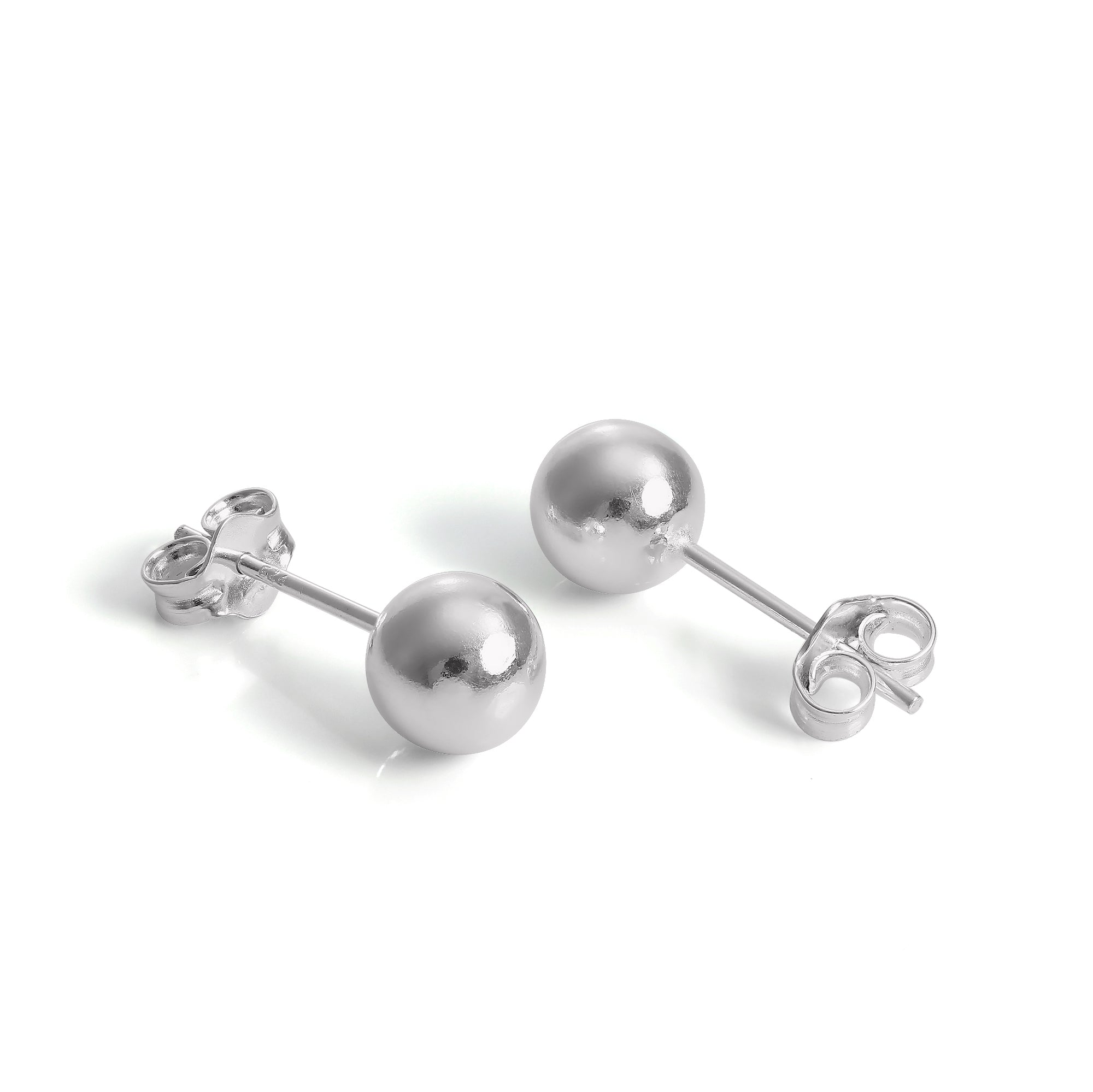 Sterling Silver Lightweight Ball Stud Earrings 1mm - 12mm