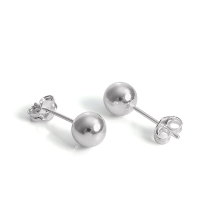 Sterling Silver Lightweight Ball Stud Earrings 1mm - 12mm