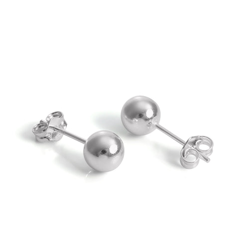 Sterling Silver Lightweight Ball Stud Earrings 1mm - 12mm