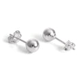 Sterling Silver Capped Ball Stud Earrings 2mm - 12mm