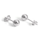 Sterling Silver Capped Ball Stud Earrings 2mm - 12mm