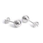 Sterling Silver Capped Ball Stud Earrings 2mm - 12mm