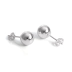 Sterling Silver Capped Ball Stud Earrings 2mm - 12mm
