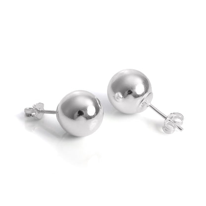 Sterling Silver Capped Ball Stud Earrings 2mm - 12mm