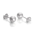 Brushed Sterling Silver Ball Stud Earrings 3mm - 10mm