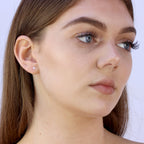 Sterling Silver Flat 3mm Round Disc Stud Earrings