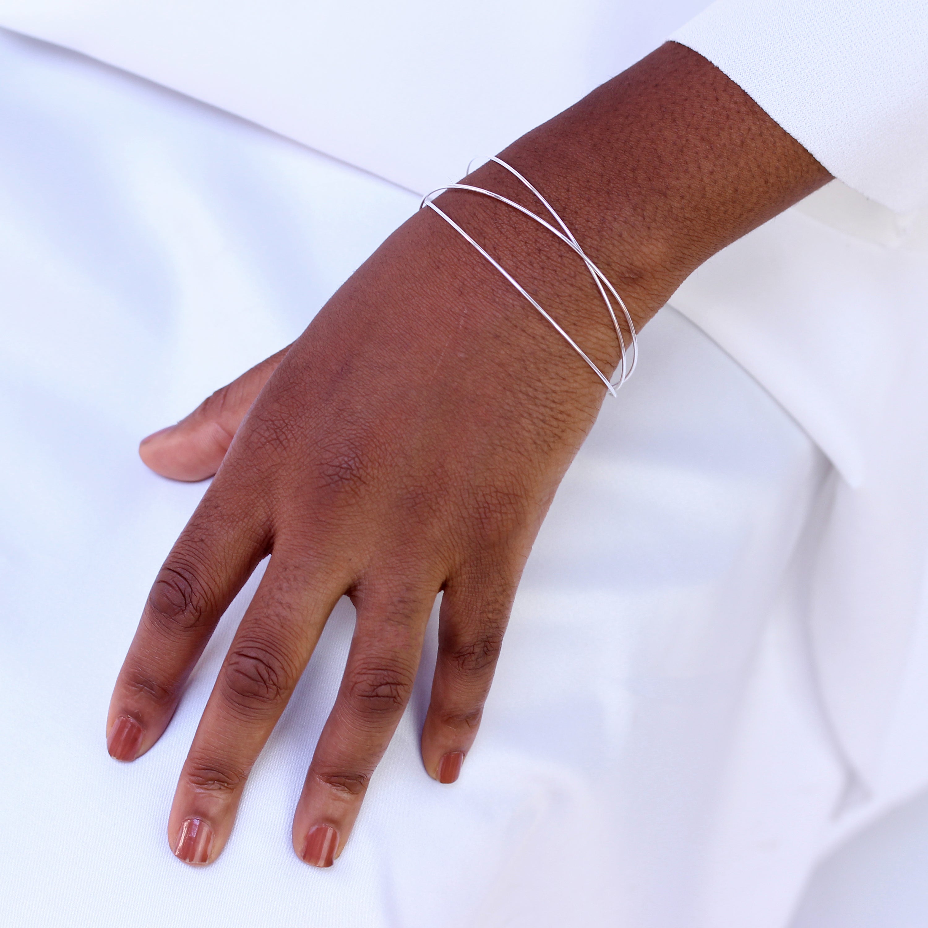 Sterling Silver Triple Stacking Bangle