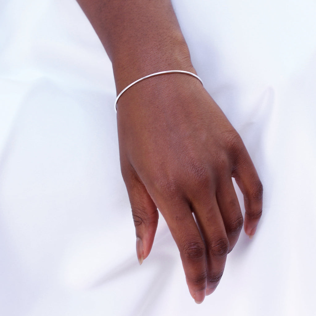 Sterling Silver Torque Bangle
