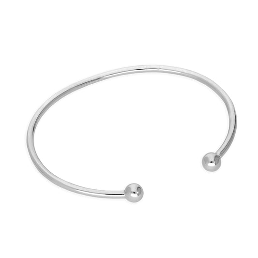 Sterling Silver Ladies Torque Bangle