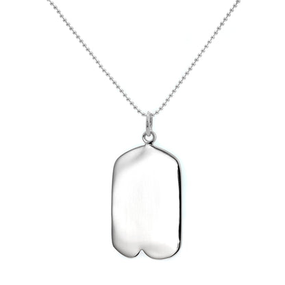 Large Sterling Silver Engravable Pendant with Dimple