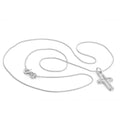 Sterling Silver Outline Cross Pendant Necklace