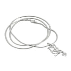 Sterling Silver Little Sister Pendant with Heart on Chain 16 - 24 Inches