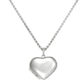 Large Sterling Silver Puffed Heart Locket Pendant Necklace 14 - 28 Inches