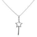 Sterling Silver Magic Wand Pendant Necklace