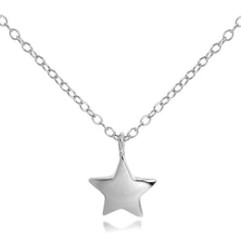 Sterling Silver Star Pendant Necklace on 18 Inch Chain