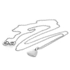 Sterling Silver Engravable Heart 18 Inch Belcher Chain Necklace