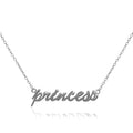 Sterling Silver Princess Necklace on 16 Inch Chain