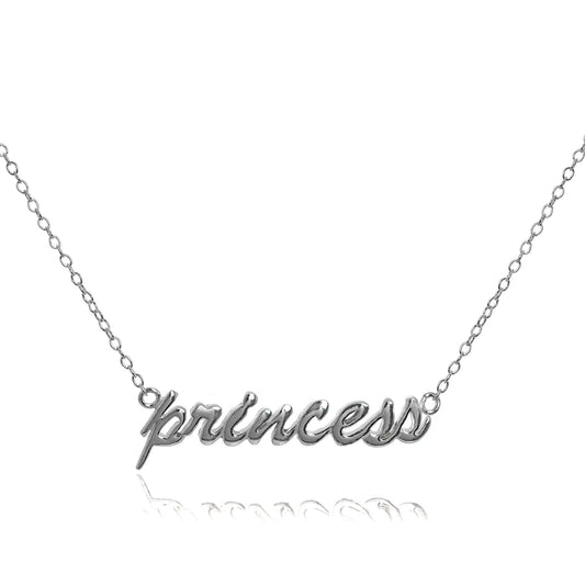 Sterling Silver Princess Necklace on 16 Inch Chain