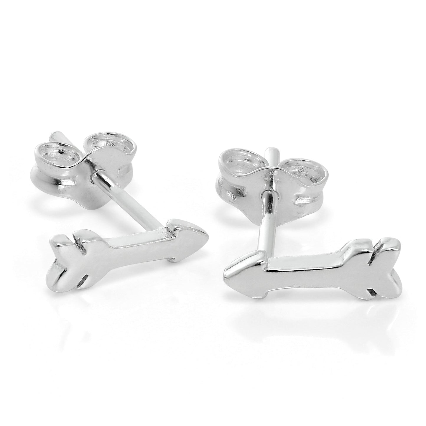 Small Sterling Silver Arrow Stud Earrings