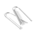 Simple Sterling Silver Pull Through Bar Earrings