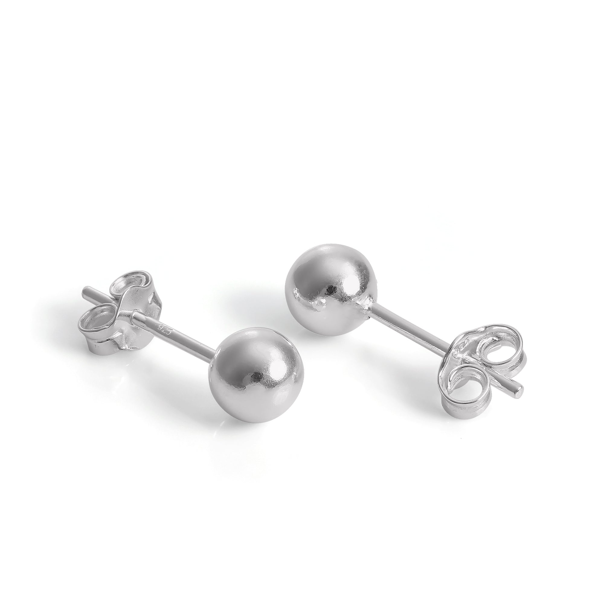 Sterling Silver Lightweight Ball Stud Earrings 1mm - 12mm