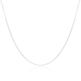 Light Sterling Silver Flat Cable Chain Necklace 16 - 22 Inches