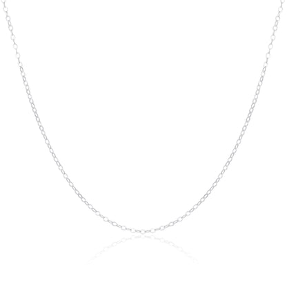 Light Sterling Silver Flat Cable Chain Necklace 16 - 22 Inches