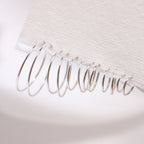 Sterling Silver Lightweight Sleeper Hoop Earrings 8mm - 22mm