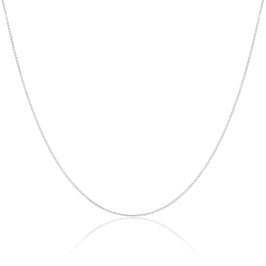 Sterling Silver Diamond Cut Elongated Curb Chain 14 - 22 Inches