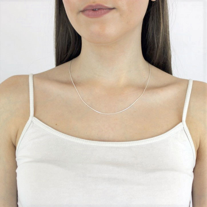 Sterling Silver 1mm Snake Chain 14 - 22 Inches