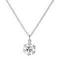 Sterling Silver 18 Inch Diamond Cut Snowflake Necklace