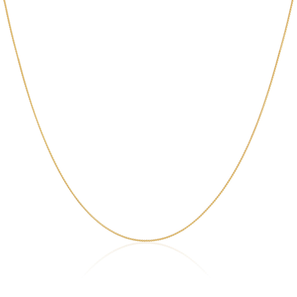 Gold Plated Sterling Silver Foxtail Chain 14 - 28 Inches