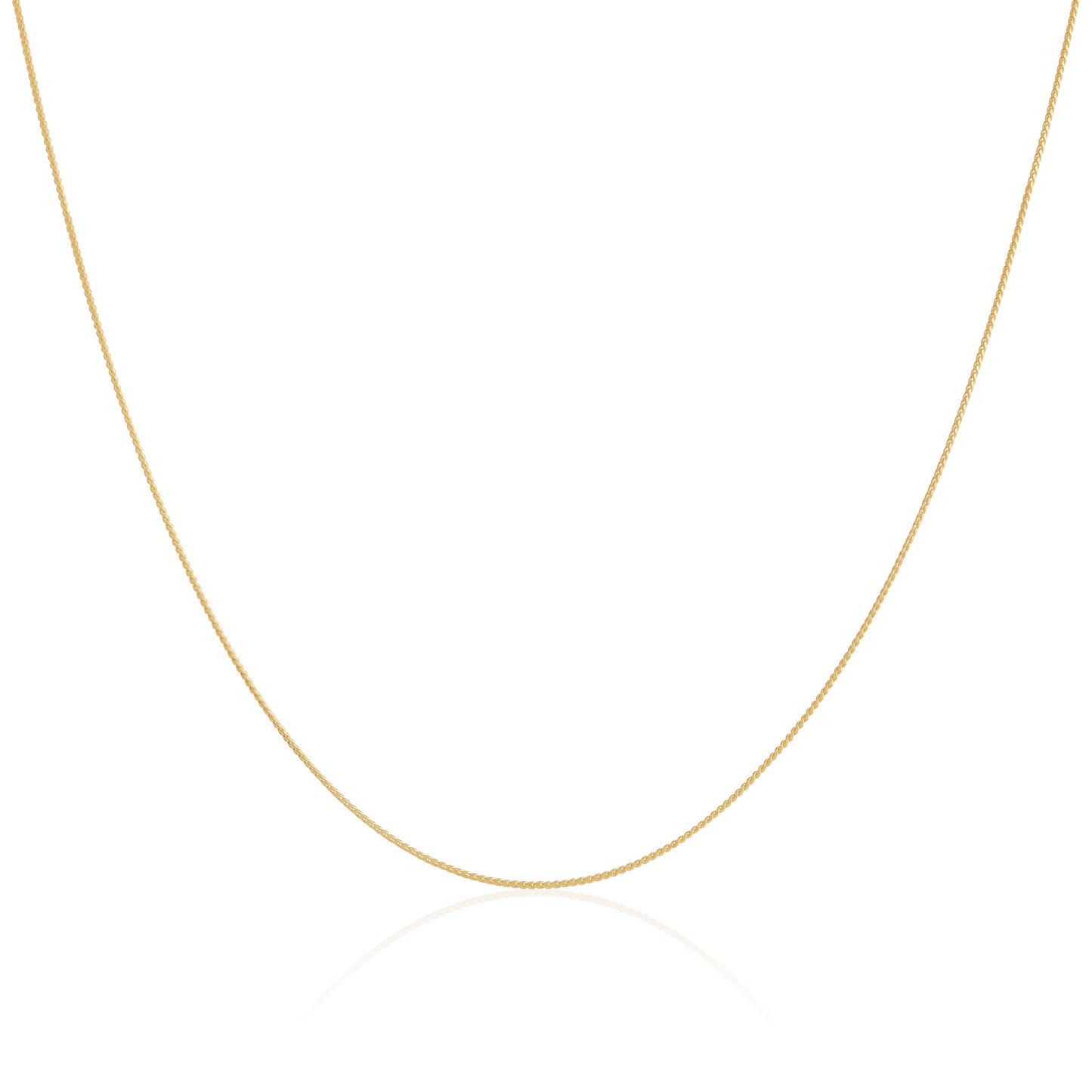 Gold Plated Sterling Silver Foxtail Chain 14 - 28 Inches