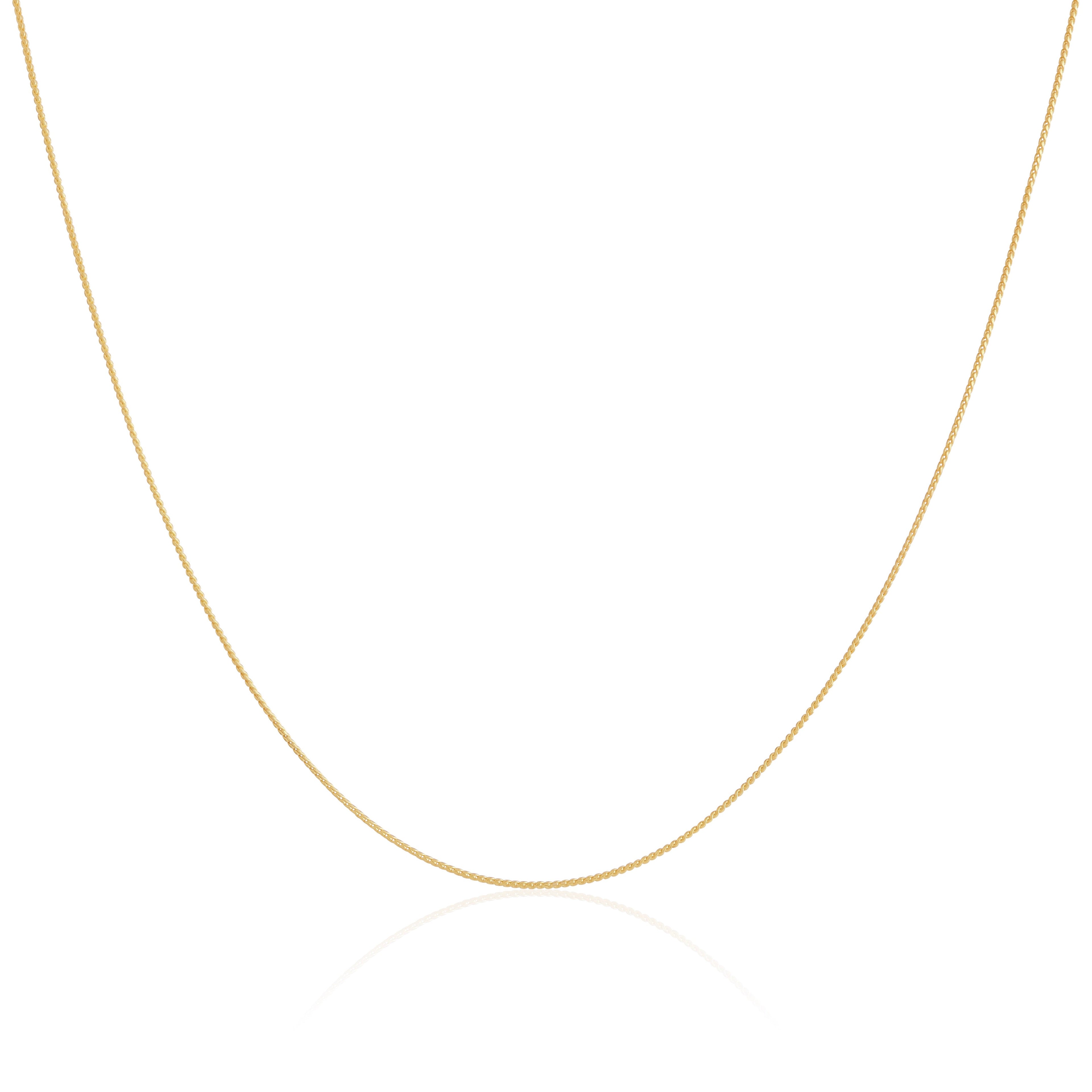 Gold Plated Sterling Silver Foxtail Chain 14 - 28 Inches