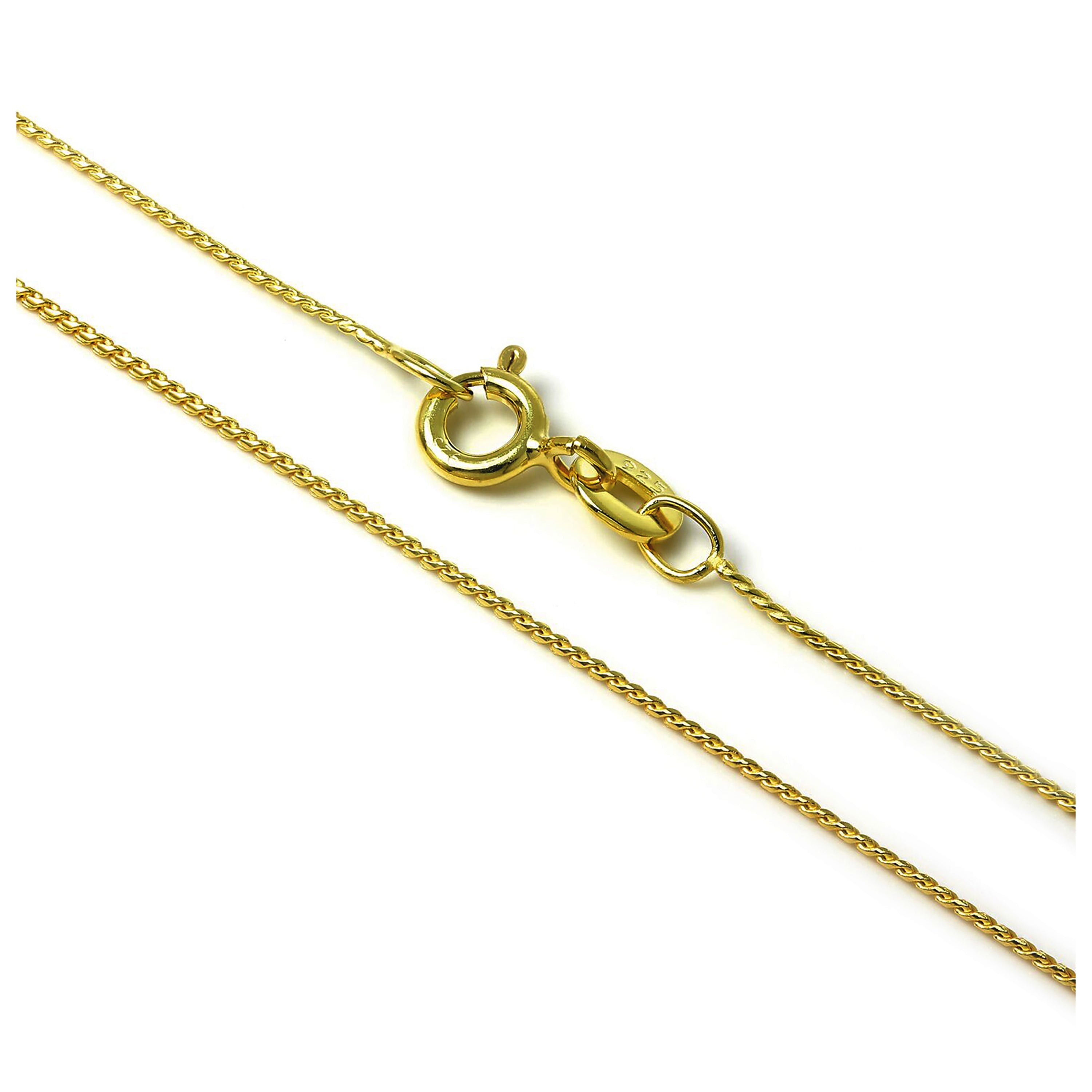Gold Plated Sterling Silver Foxtail Chain 14 - 28 Inches