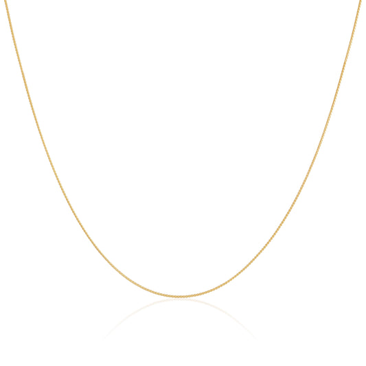 Gold Plated Sterling Silver Foxtail Chain 14 - 22 Inches