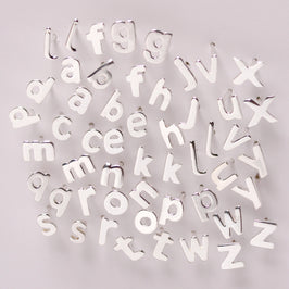 Sterling Silver Alphabet Letter Stud Earrings