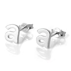 Sterling Silver Alphabet Letter Stud Earrings