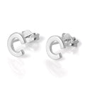 Sterling Silver Alphabet Letter Stud Earrings
