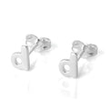 Sterling Silver Alphabet Letter Stud Earrings