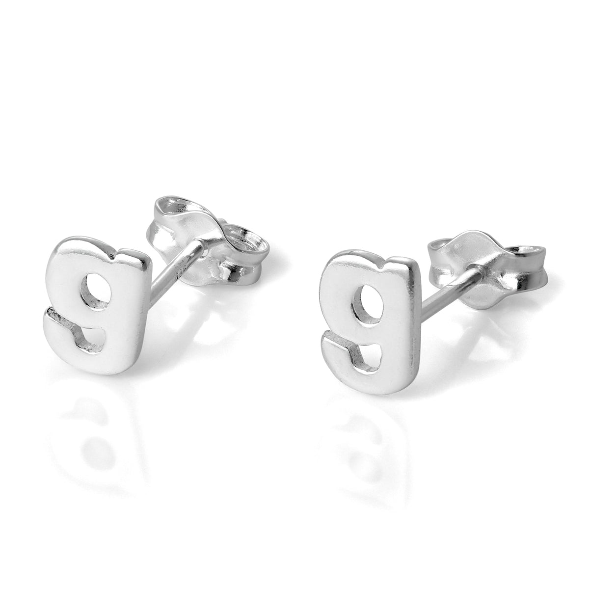 Sterling Silver Alphabet Letter Stud Earrings