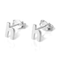 Sterling Silver Alphabet Letter Stud Earrings