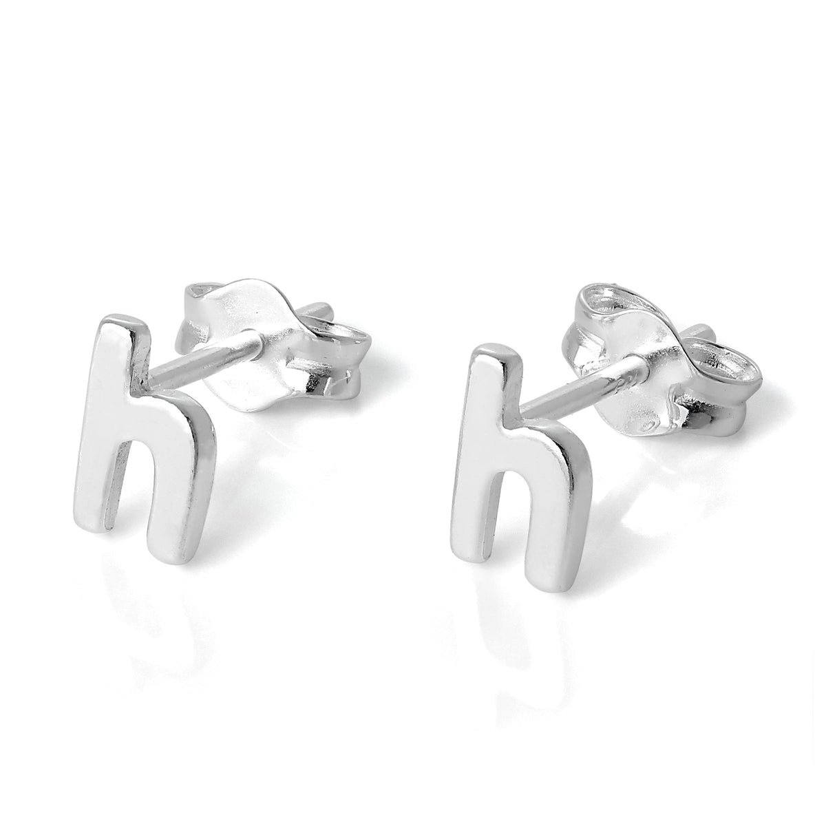 Sterling Silver Alphabet Letter Stud Earrings