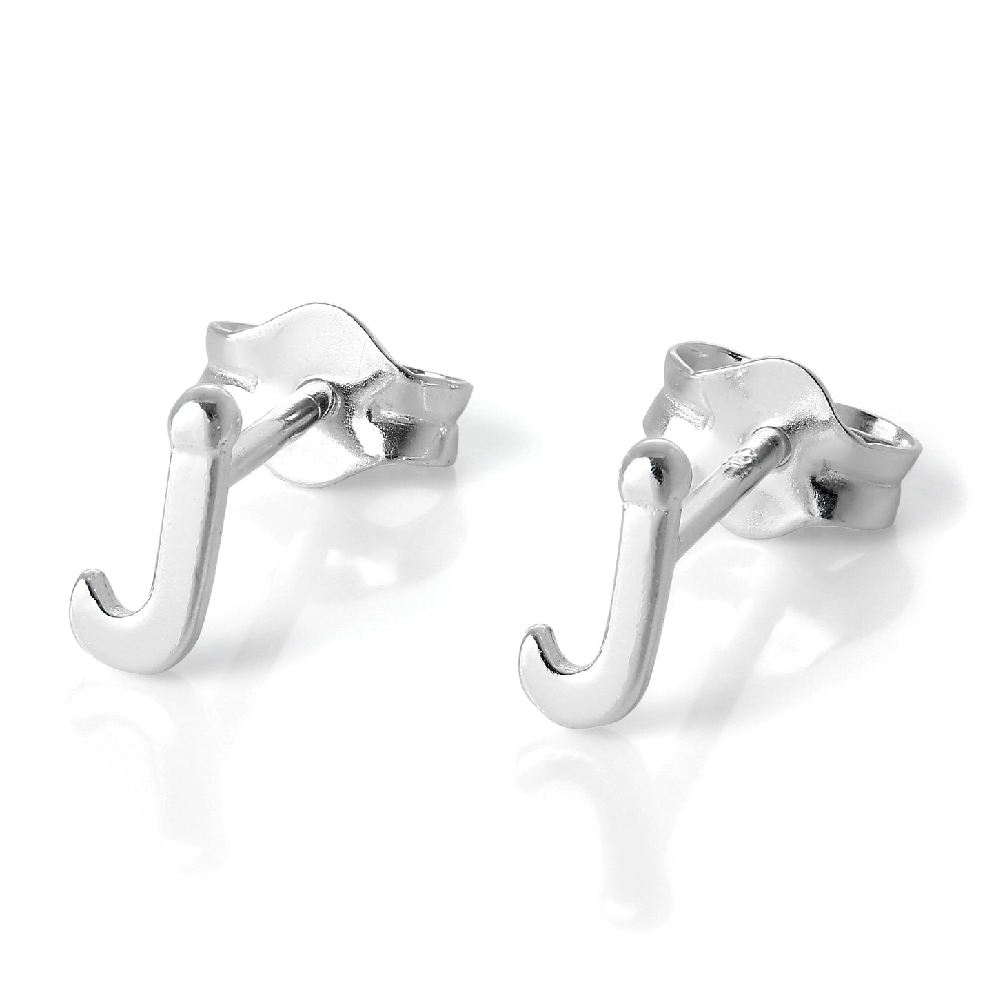 Sterling Silver Alphabet Letter Stud Earrings